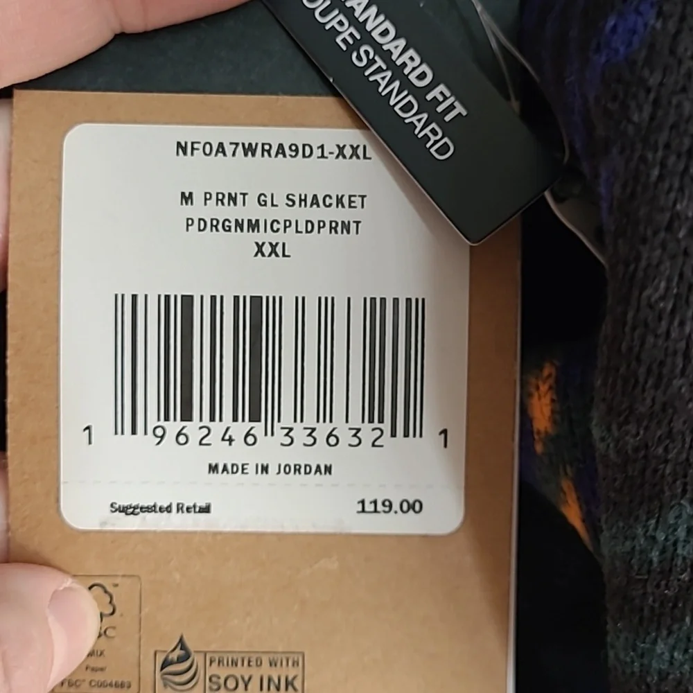 NWT THE NORTH FACE GL plaid shacket ponderosa green